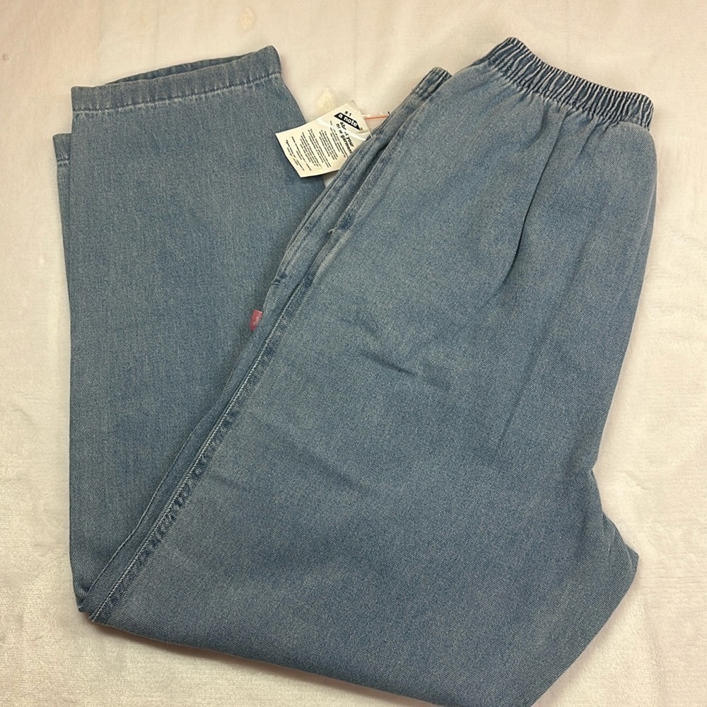 Woman Within Classic Fit Pull-on Elastic Waistband Cotton NWT 14W